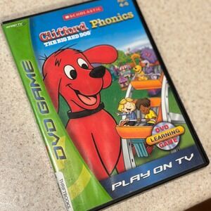 Scholastic Clifford Phonics The Big Red Dog DVD Learning Game Snap TV Homeschool